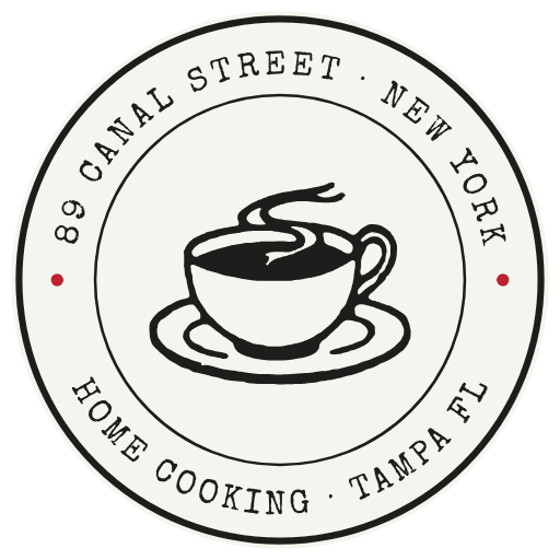 Heritage seal: 89 Canal Street, New York. Home cooking, Tampa FL.